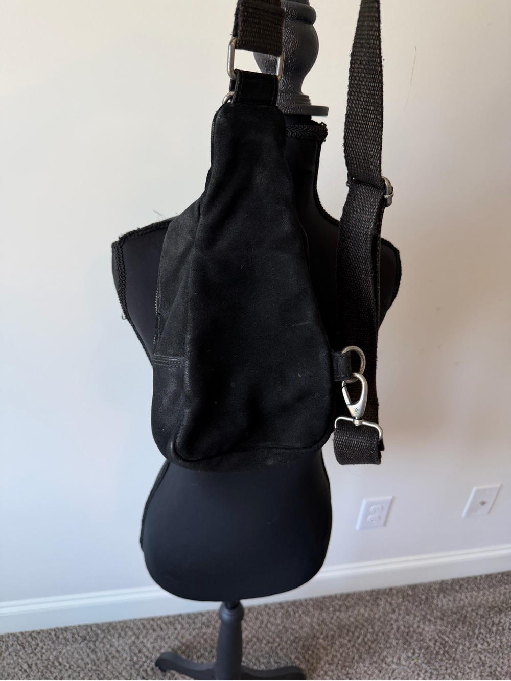 Free People Hudson Suede Sling Bag - Black - Picture 10 of 10